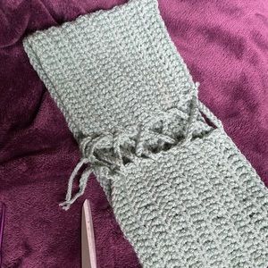 Hand made sage crochet top